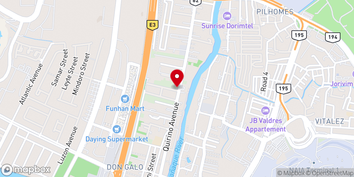 Map showing location of Parañaque IEMELIF Central Church