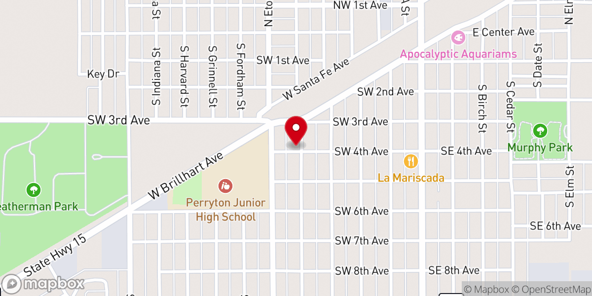 Map showing location of Community Christian Church