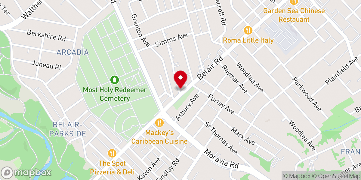 Map showing location of Fellowship Baptist Church
