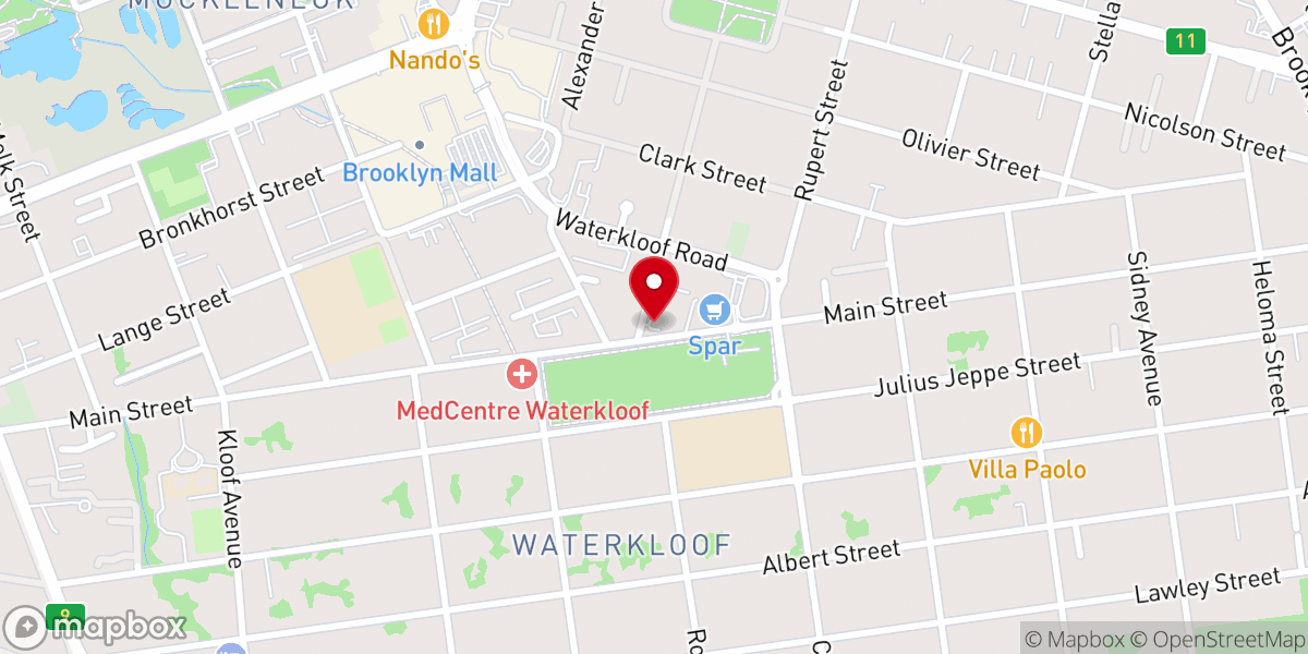 Map showing location of St. Pius X Catholic Church