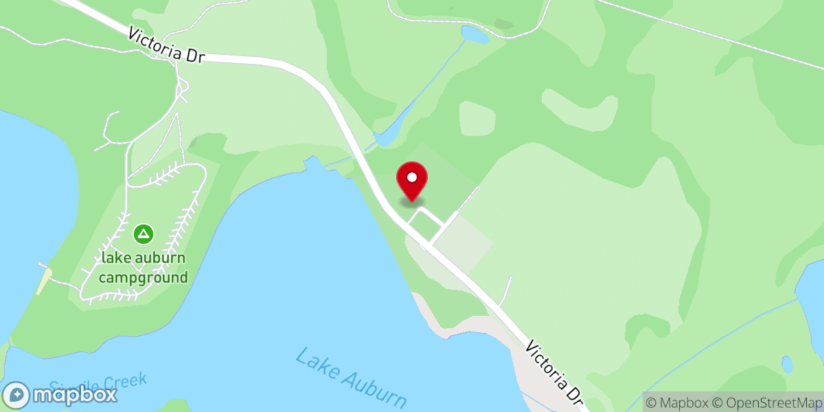 Map showing location of Lake Auburn Church
