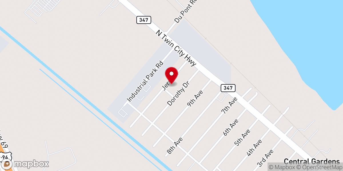 Map showing location of Mid County Baptist Church