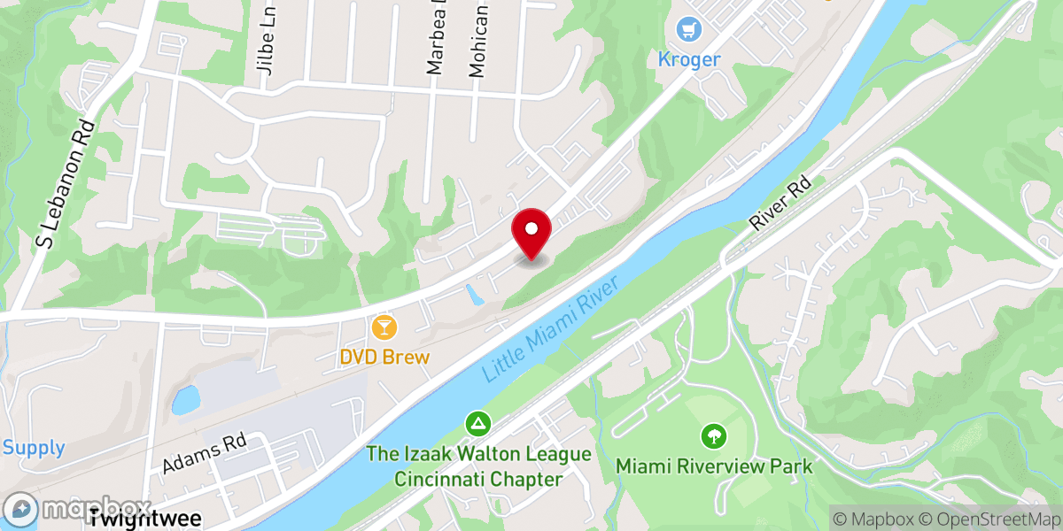 Map showing location of River Ridge Apartments