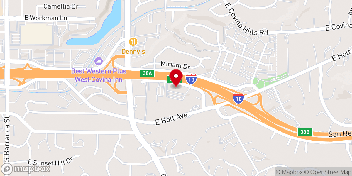 Map showing location of West Covina Hills Seventh-day Adventist Church