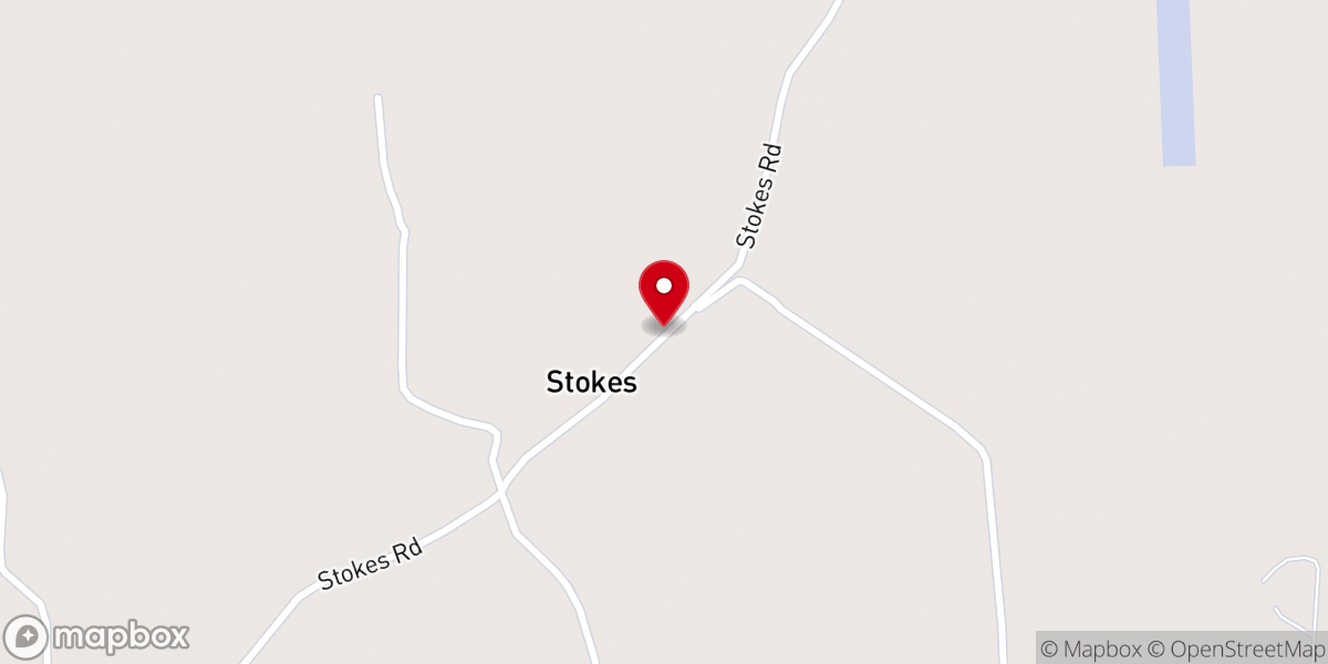Map showing location of Stokes Chapel Baptist Church