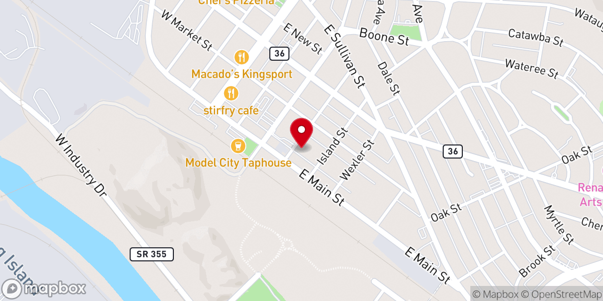 Map showing location of Wood Howell Church