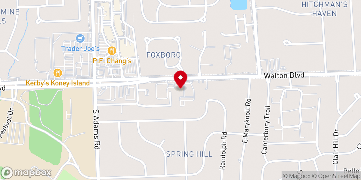 Map showing location of Meadowbrook Christian Church