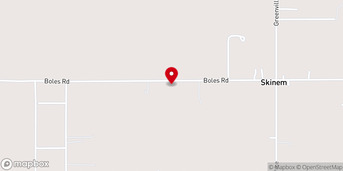Map showing location of Pleasant Oak Holiness Church