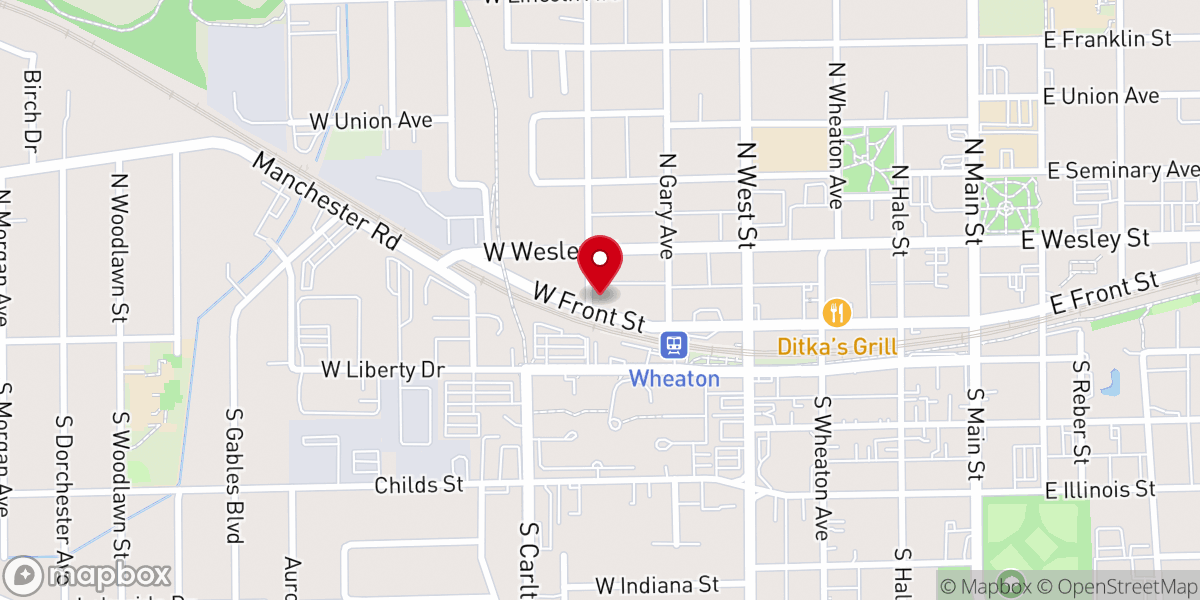 Map showing location of Chicago Zomi Community Church