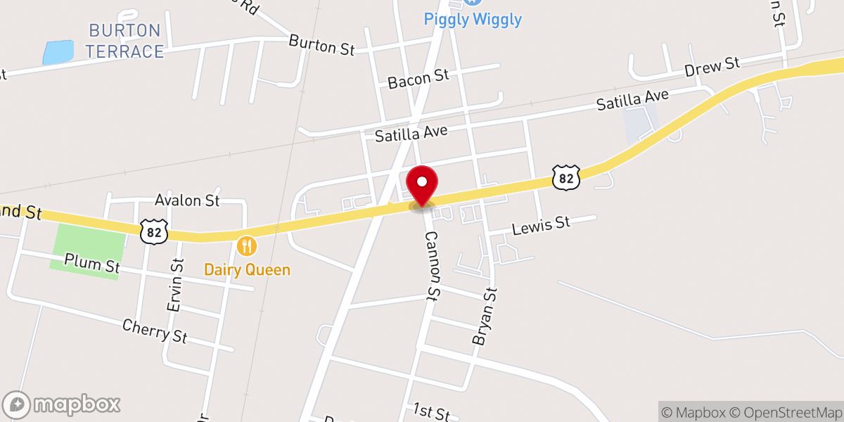 Map showing location of Nahunta Global Methodist Church