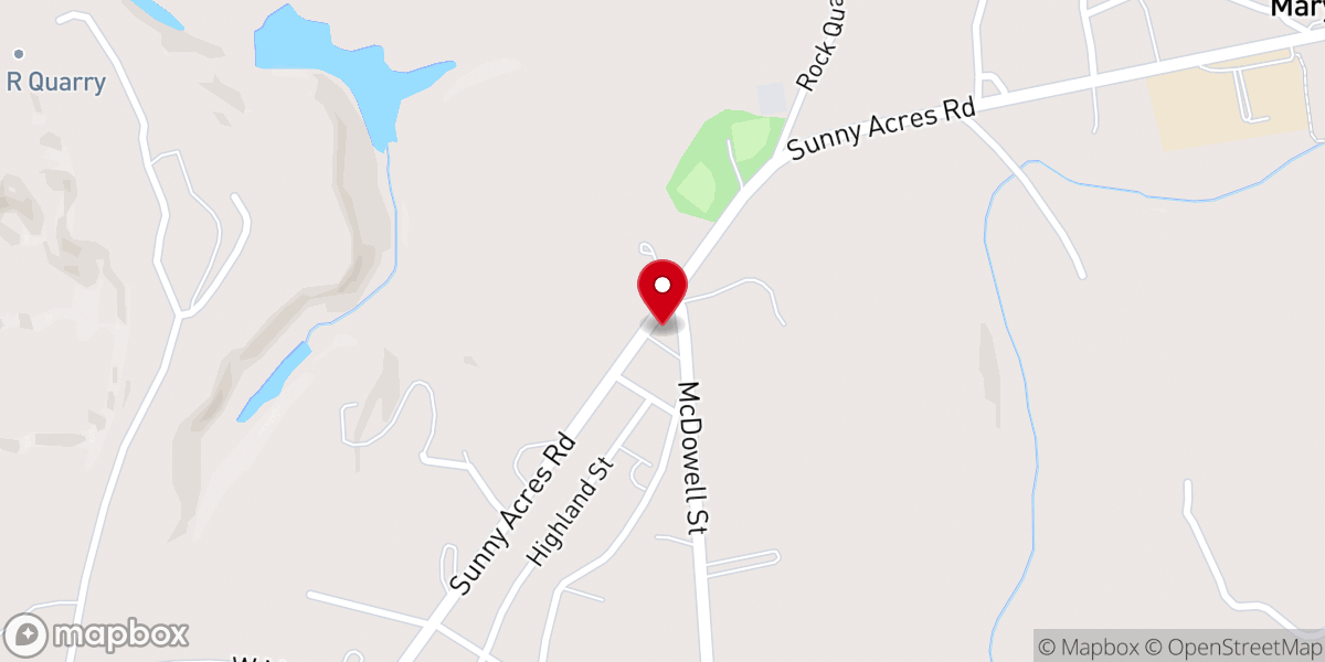 Map showing location of New Beginnings Church