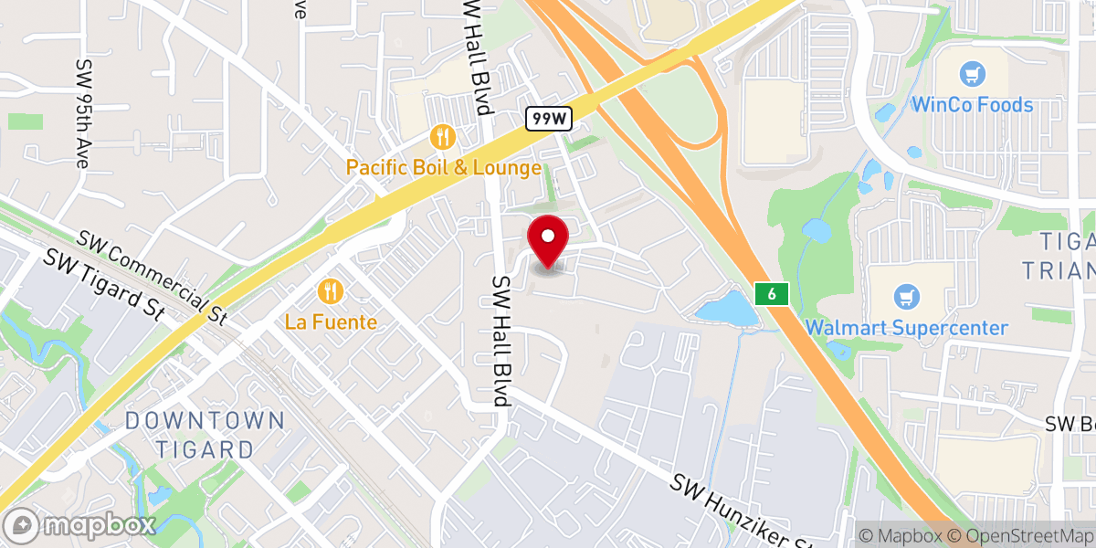 Map showing location of Mannahouse Church Tigard