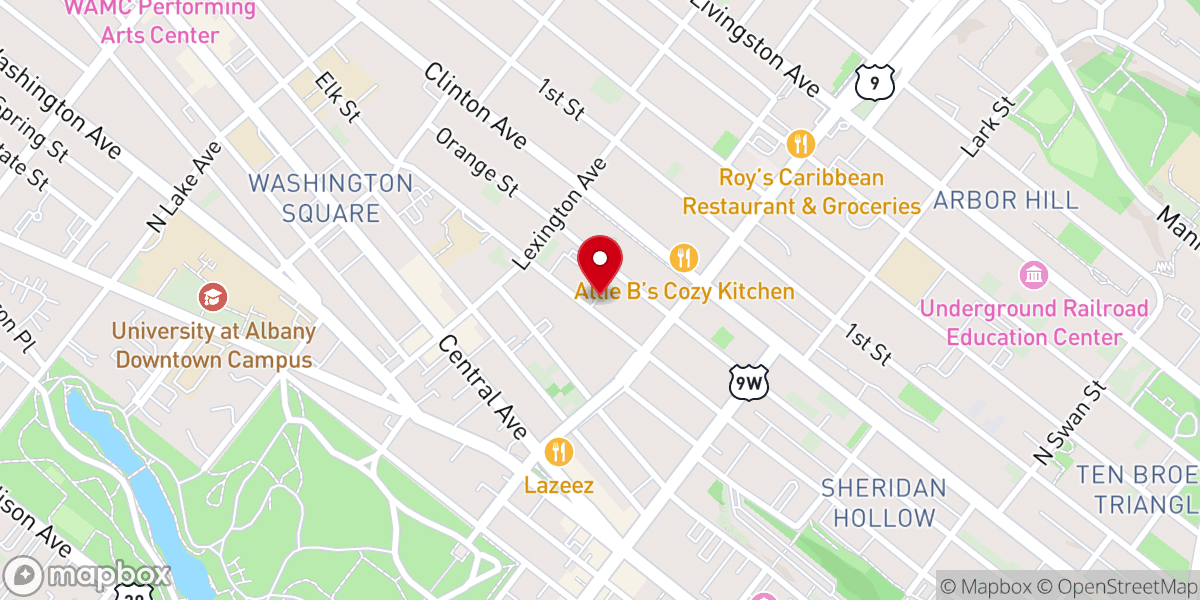 Map showing location of Center City Parish Ministry