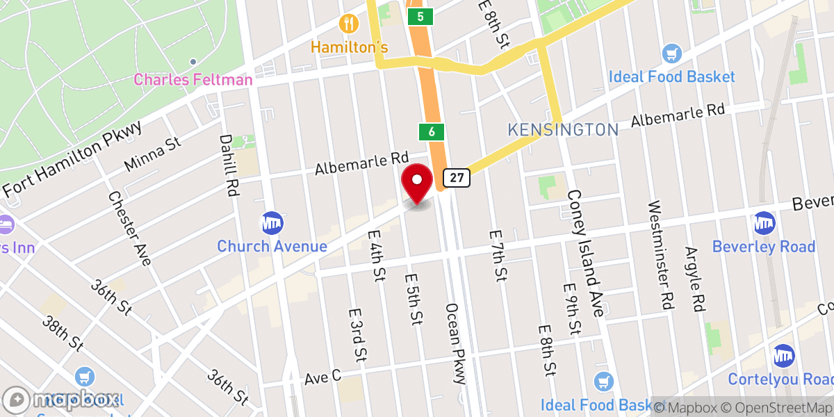 Map showing location of Tiferet Yisrael Torah Center