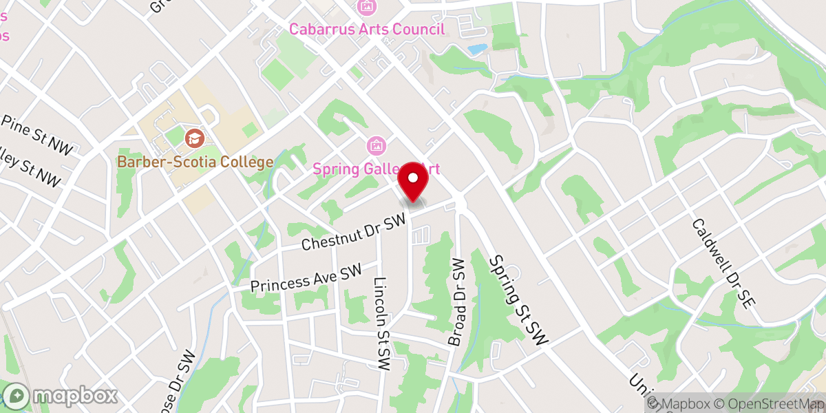 Map showing location of Grace Lutheran Church