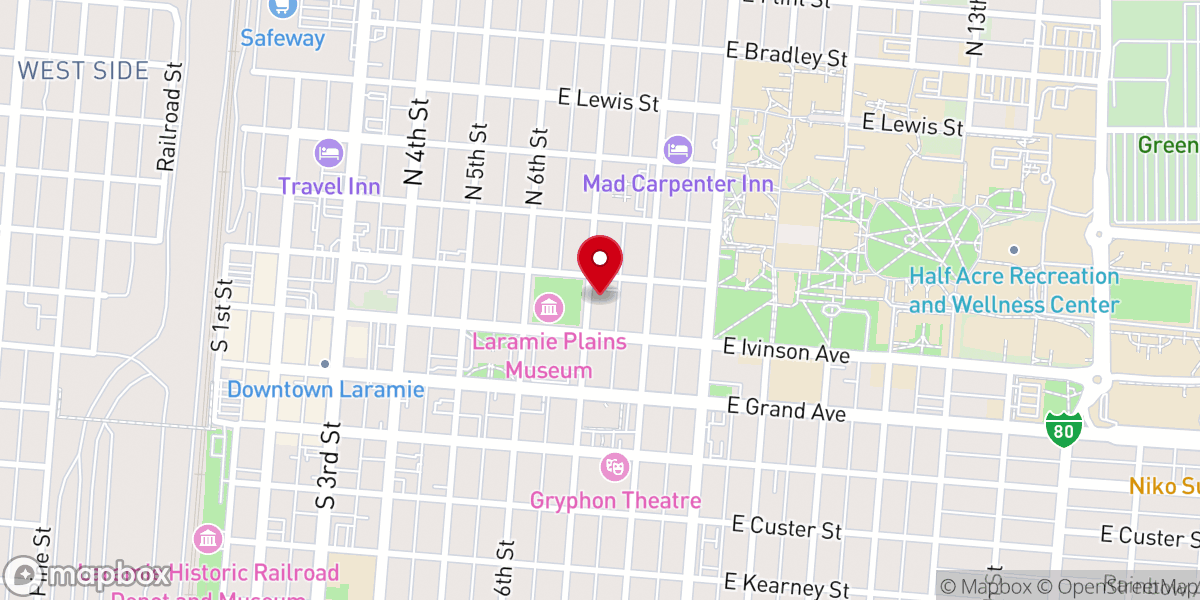 Map showing location of Trinity Lutheran Church