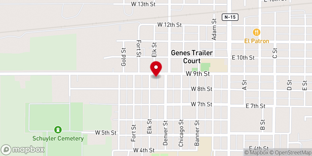 Map showing location of St.John's Lutheran Church