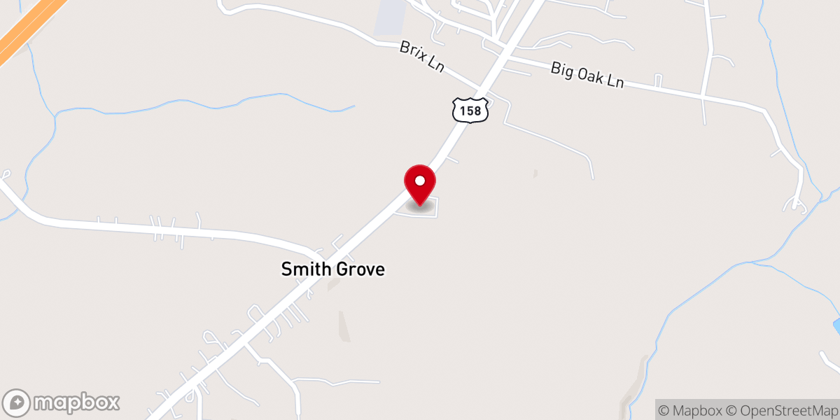 Map showing location of Smith Grove Church