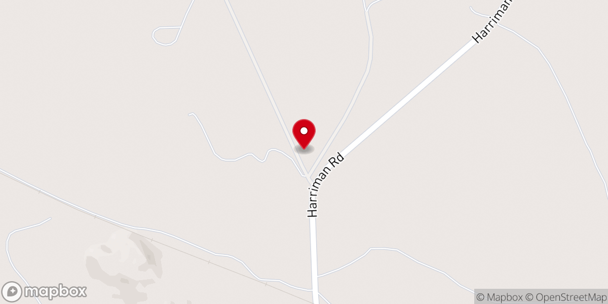 Map showing location of Harriman Chapel