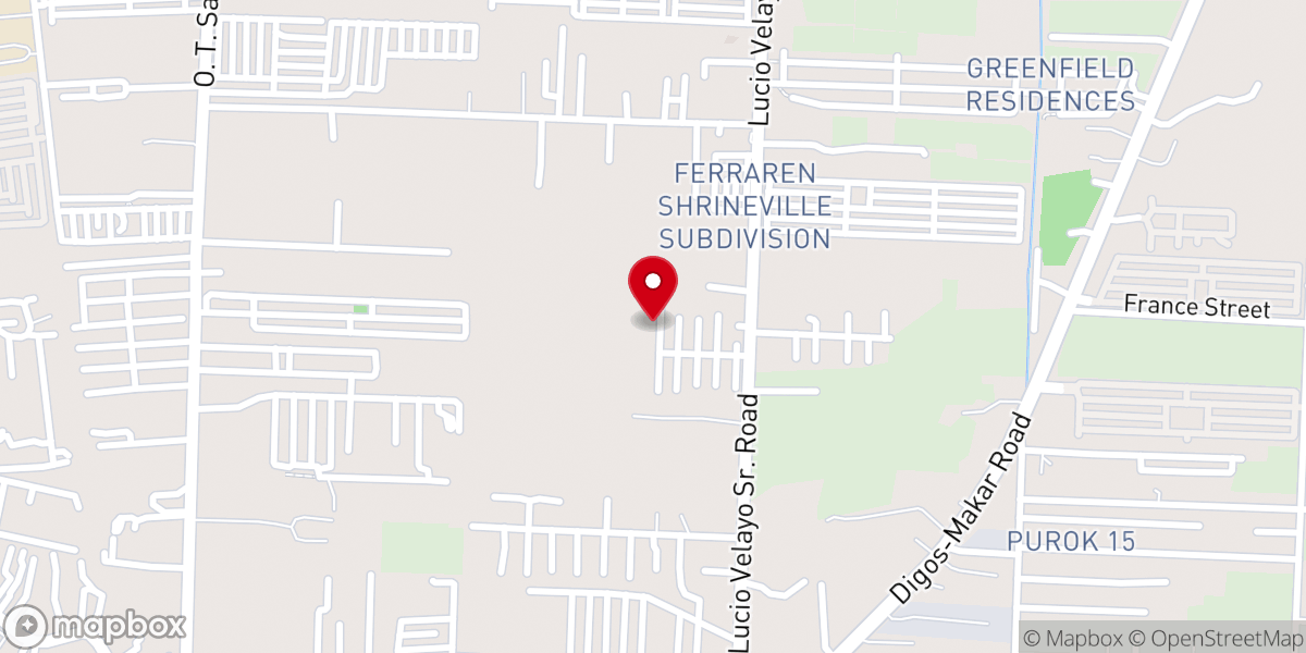 Map showing location of Bible Baptist Church Extension