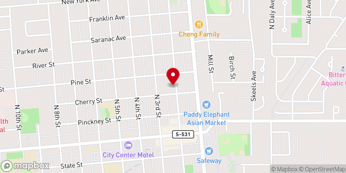 Map showing location of Church of God