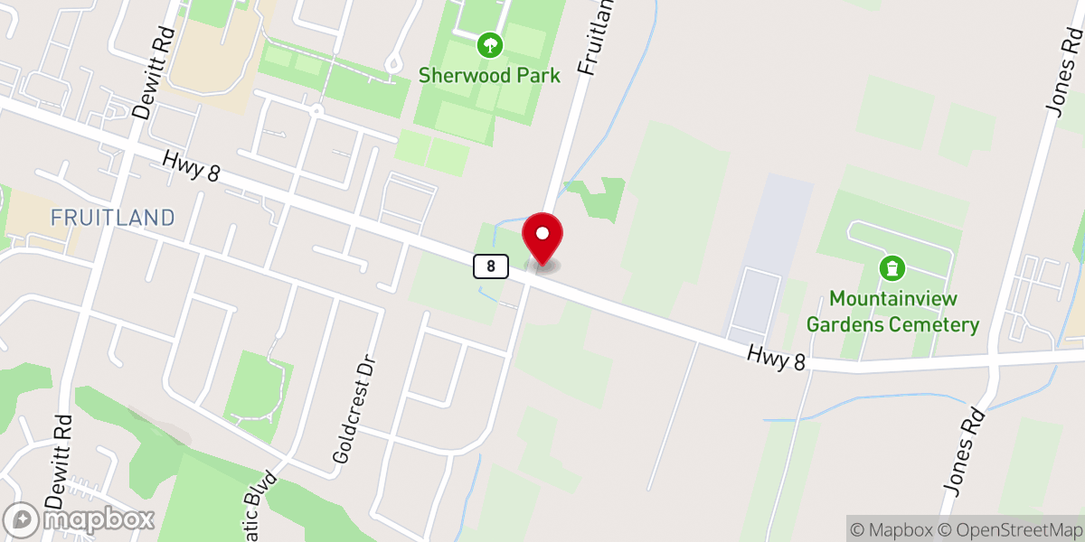 Map showing location of Wesley United Church