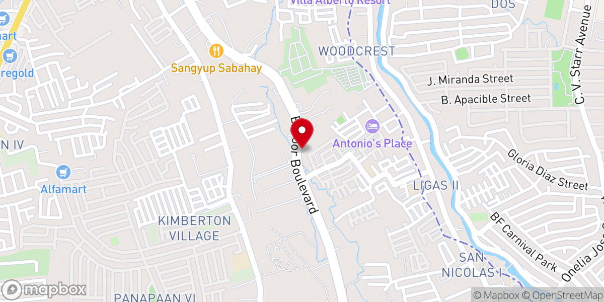 Map showing location of Bethel Baptist Church Bacoor