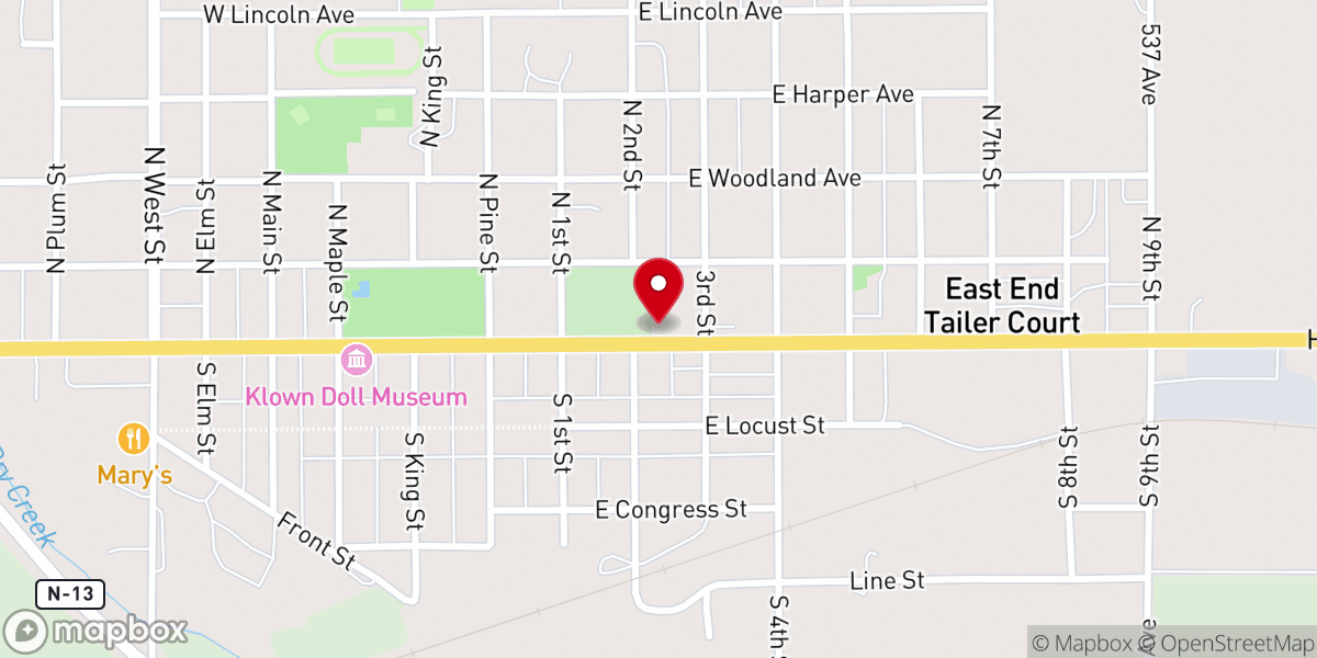 Map showing location of St Paul's Catholic Church
