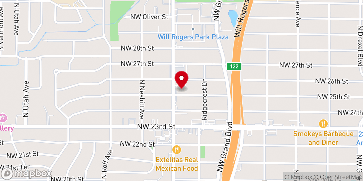 Map showing location of Muse Memorial Pentecostal Church