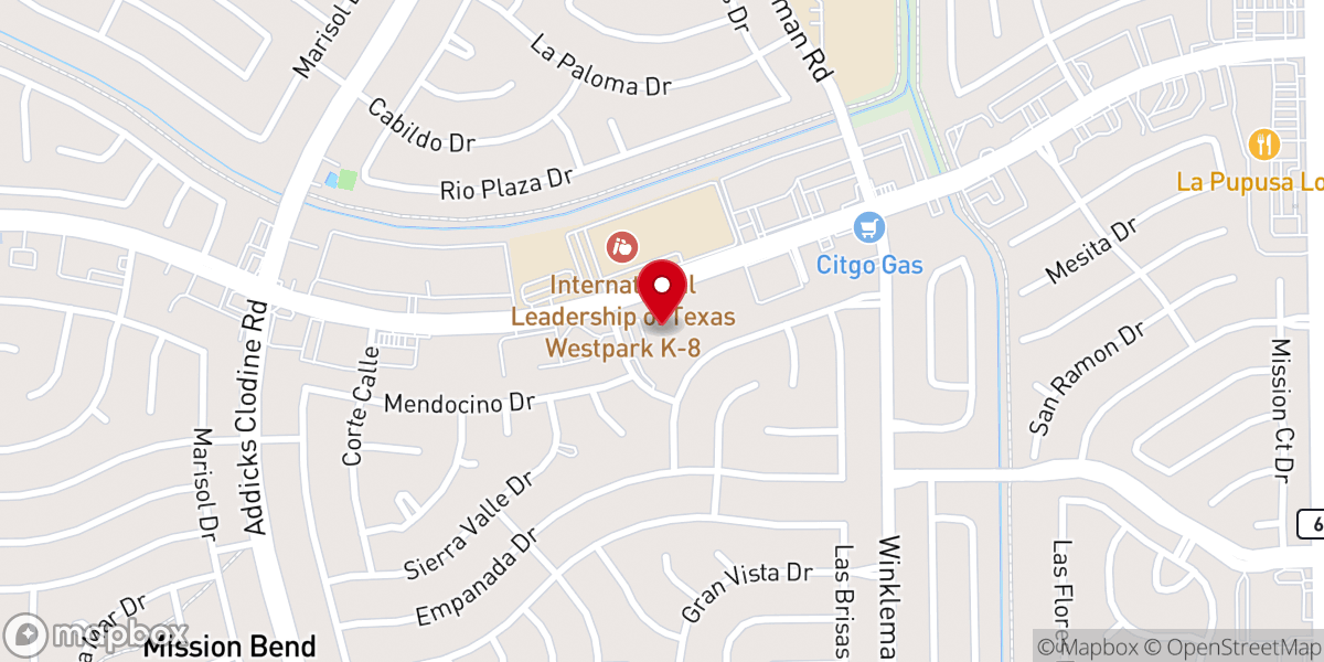 Map showing location of Christ the King Episcopal Church
