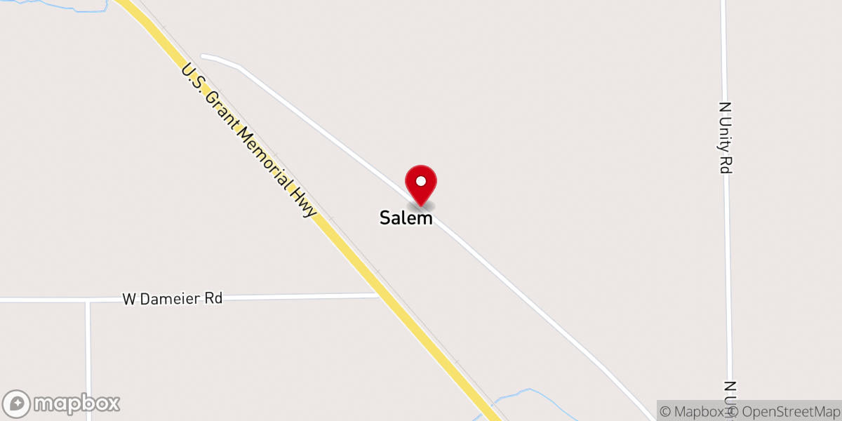 Map showing location of Salem United Church of Christ