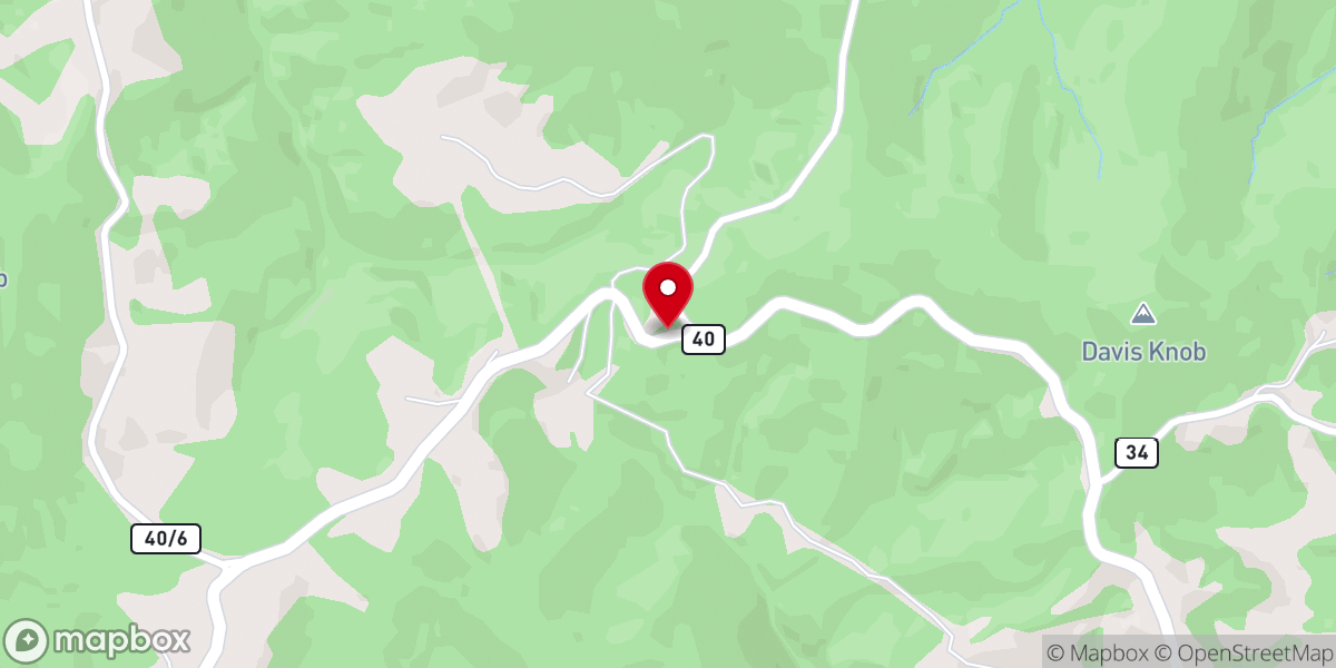 Map showing location of Eureka Church
