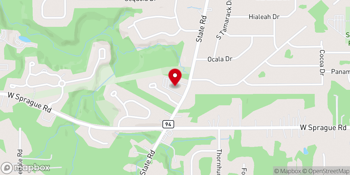 Map showing location of New Life Baptist Church