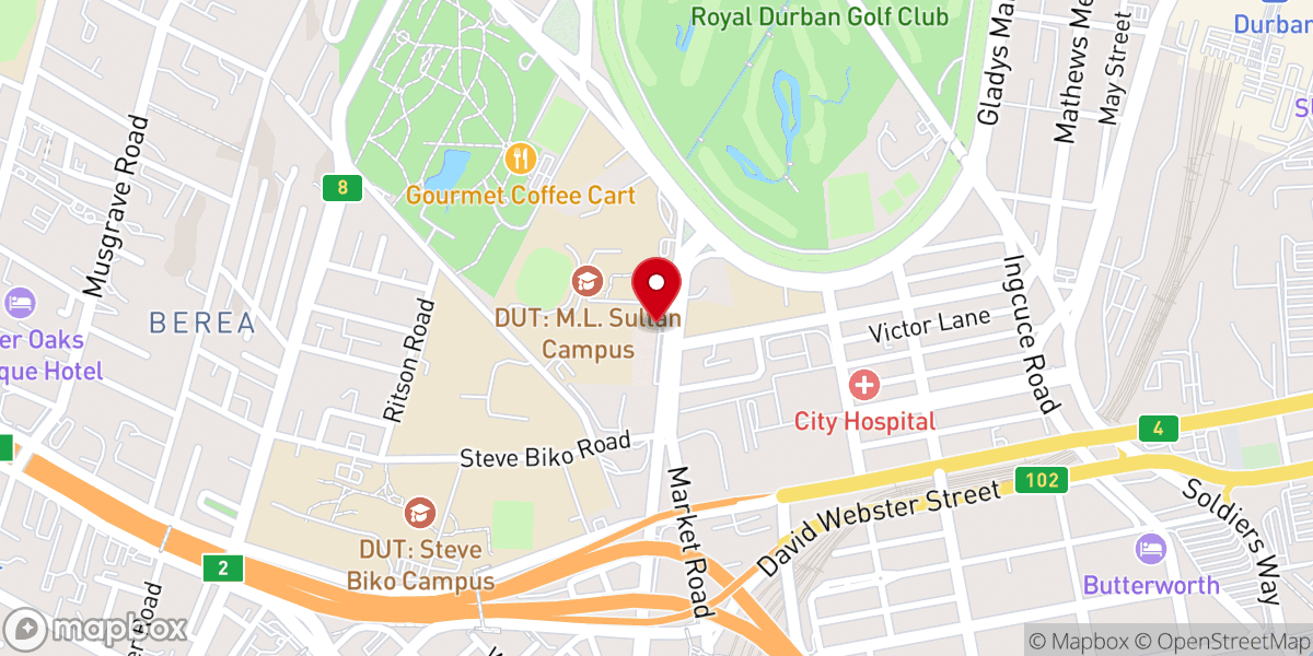 Map showing location of St. Aidans Anglican Church