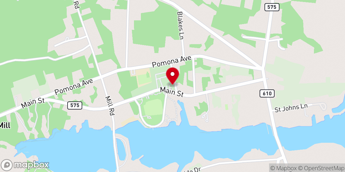 Map showing location of Port Community Church