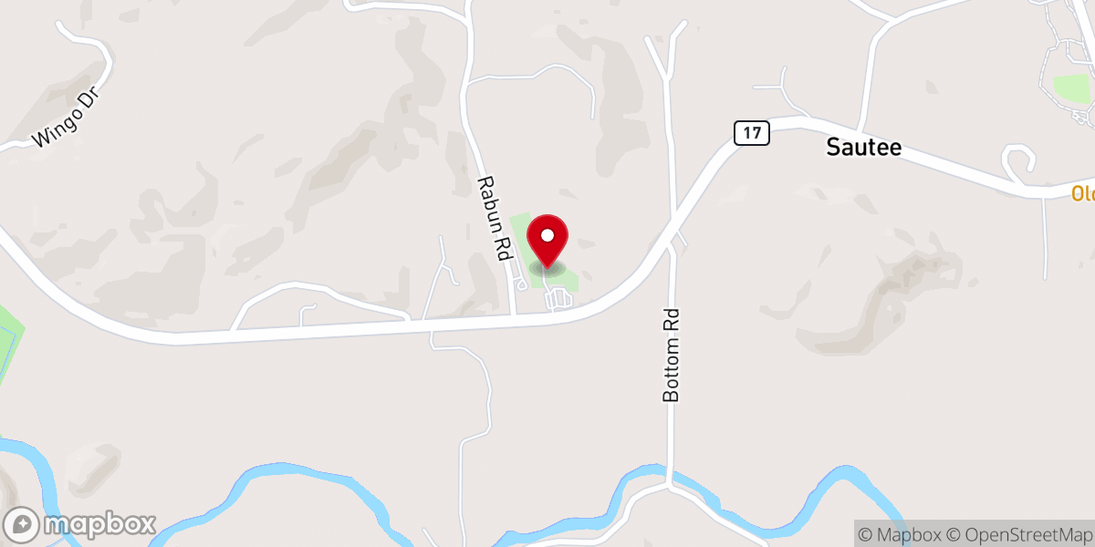 Map showing location of Nacoochee Methodist Church