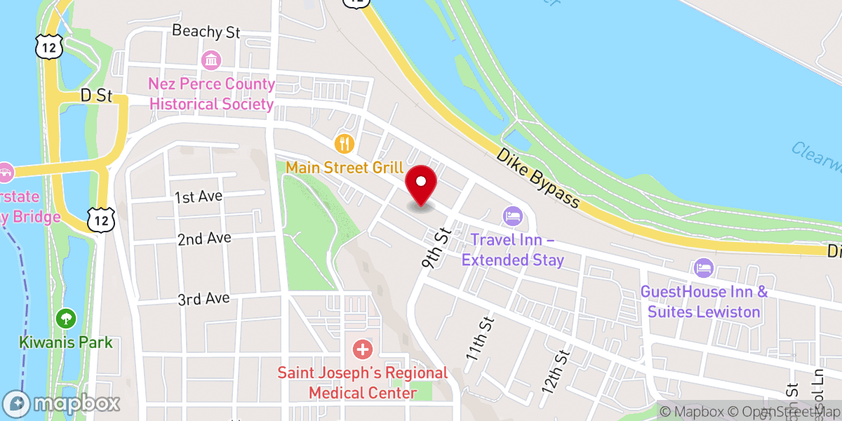 Map showing location of Healing Rooms Prayer Connection