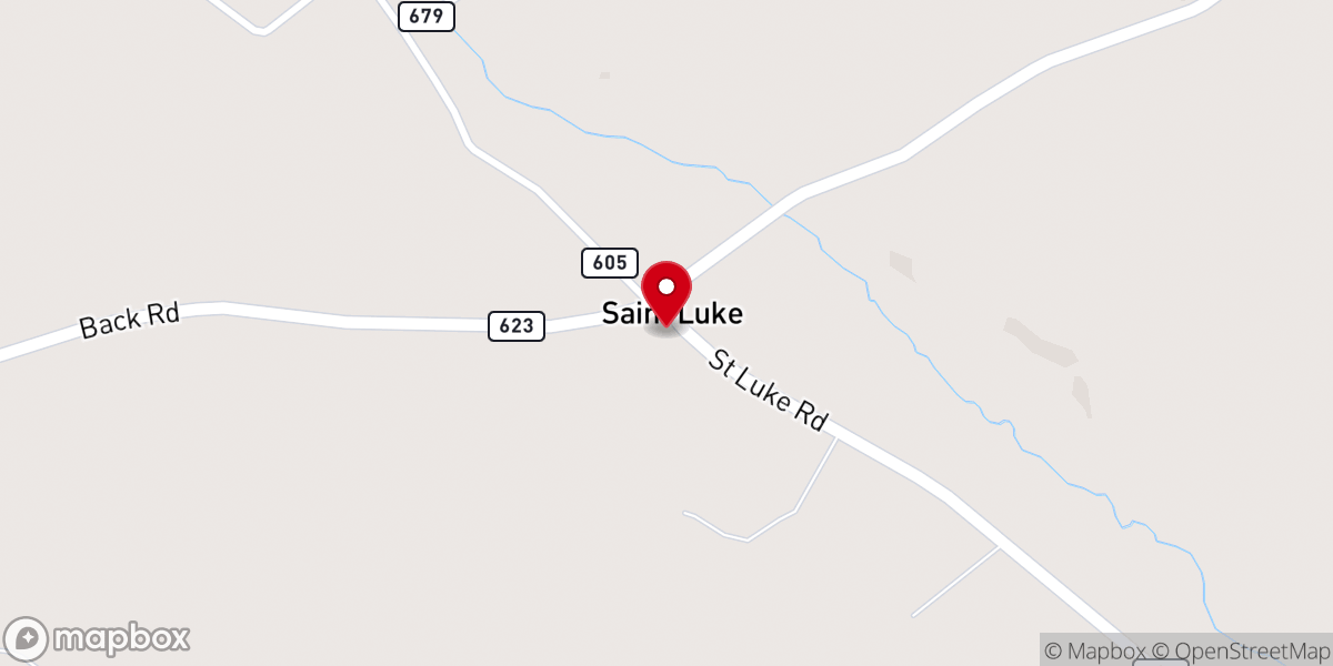 Map showing location of St Luke's Lutheran Church