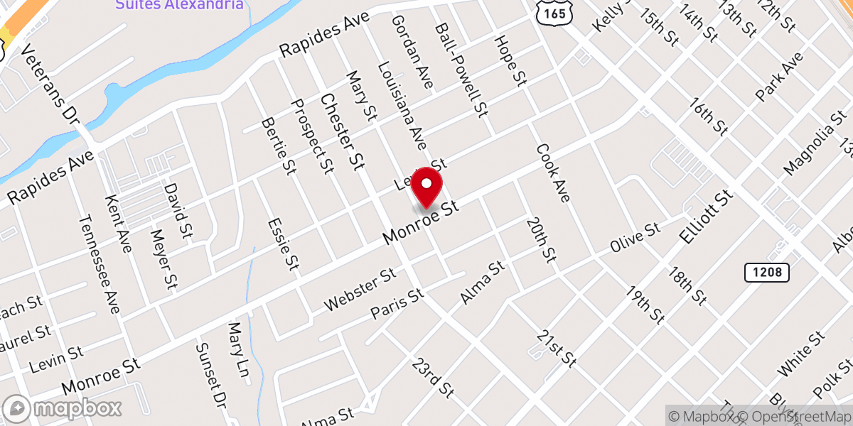 Map showing location of Church of Christ