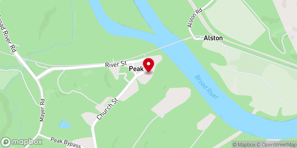 Map showing location of Mount Hermon Lutheran Church