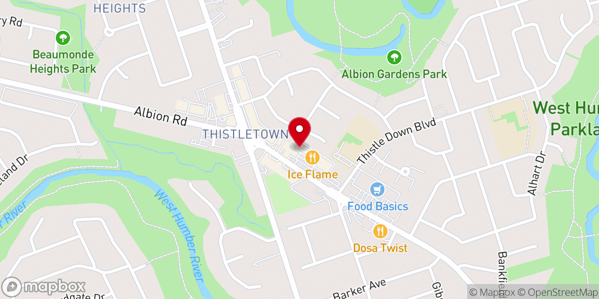 Map showing location of Good News International Church