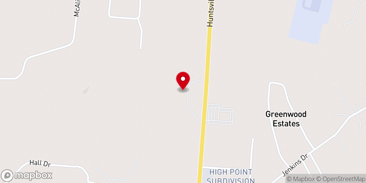 Map showing location of St John Presbyterian Church