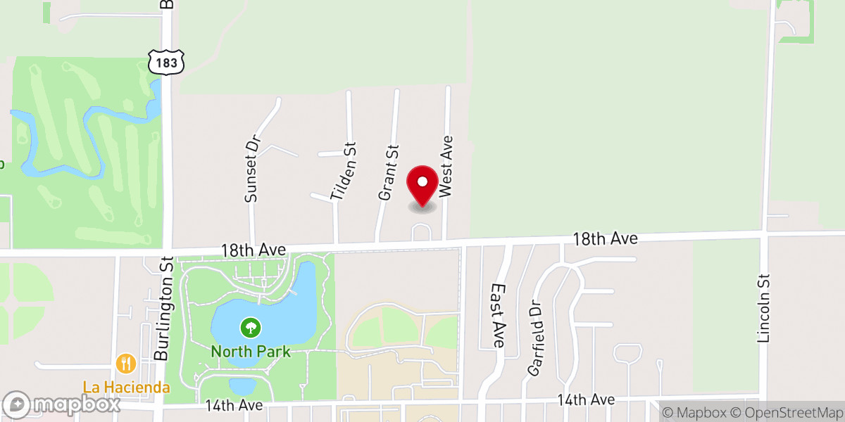 Map showing location of Trinity Evangelical Free Church