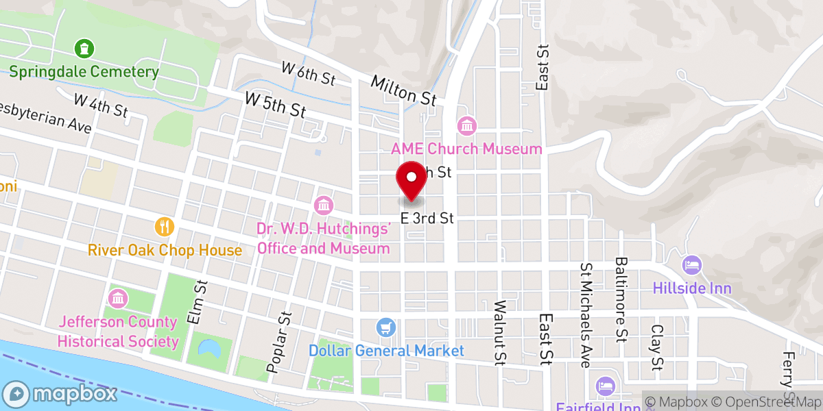 Map showing location of Christ Episcopal Church