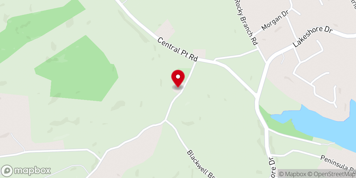 Map showing location of New Blackwell Baptist Church