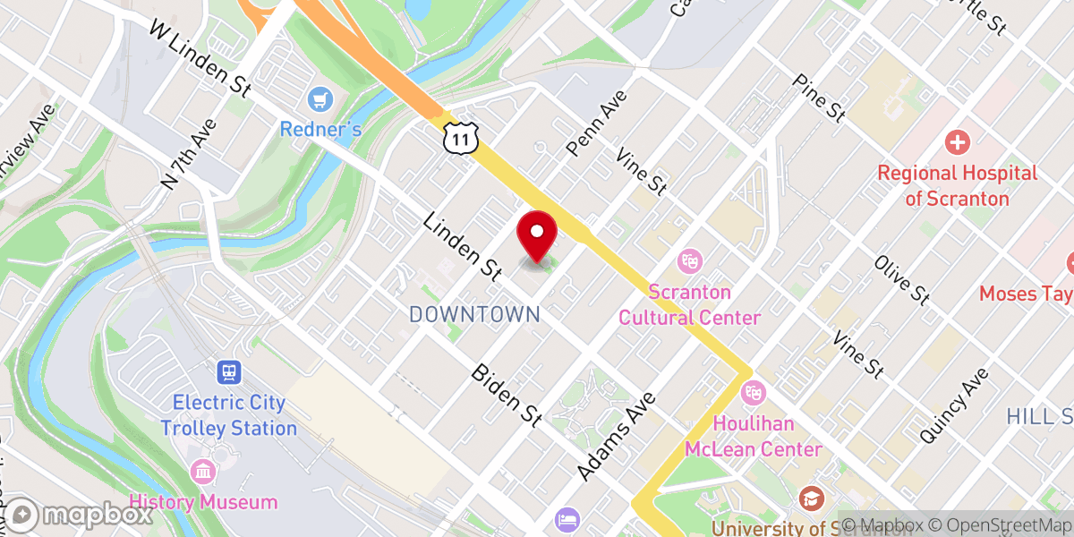 Map showing location of Cathedral of Saint Peter Rectory