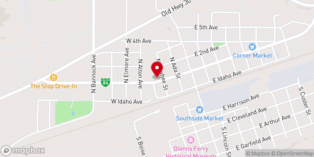 Map showing location of New Heart Assembly of God Church
