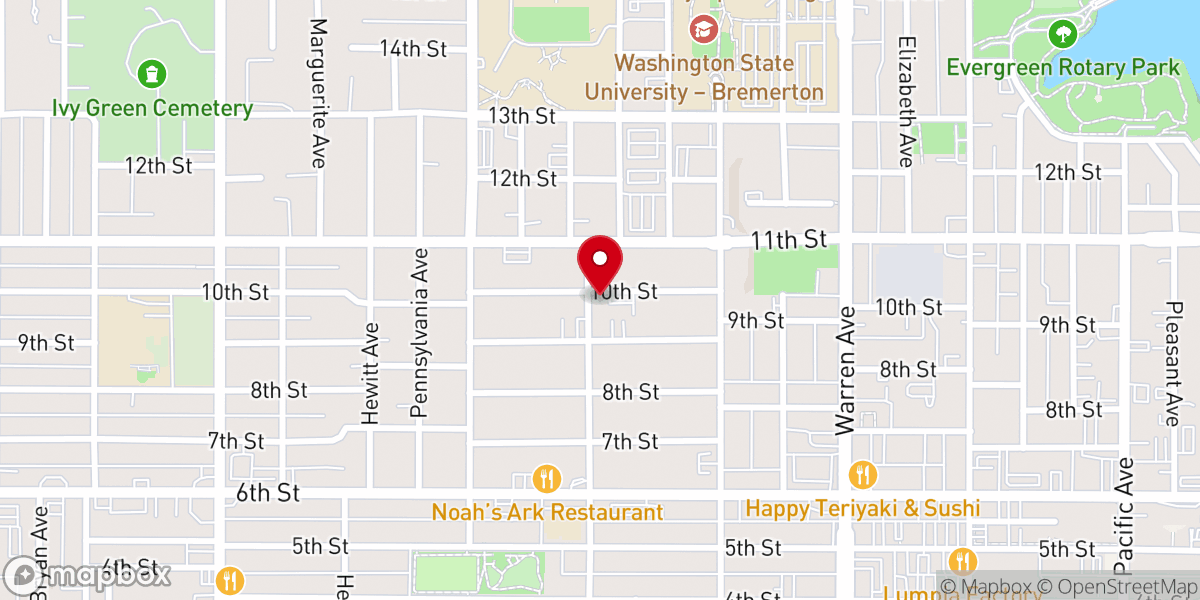 Map showing location of Grace Community Presbyterian Church