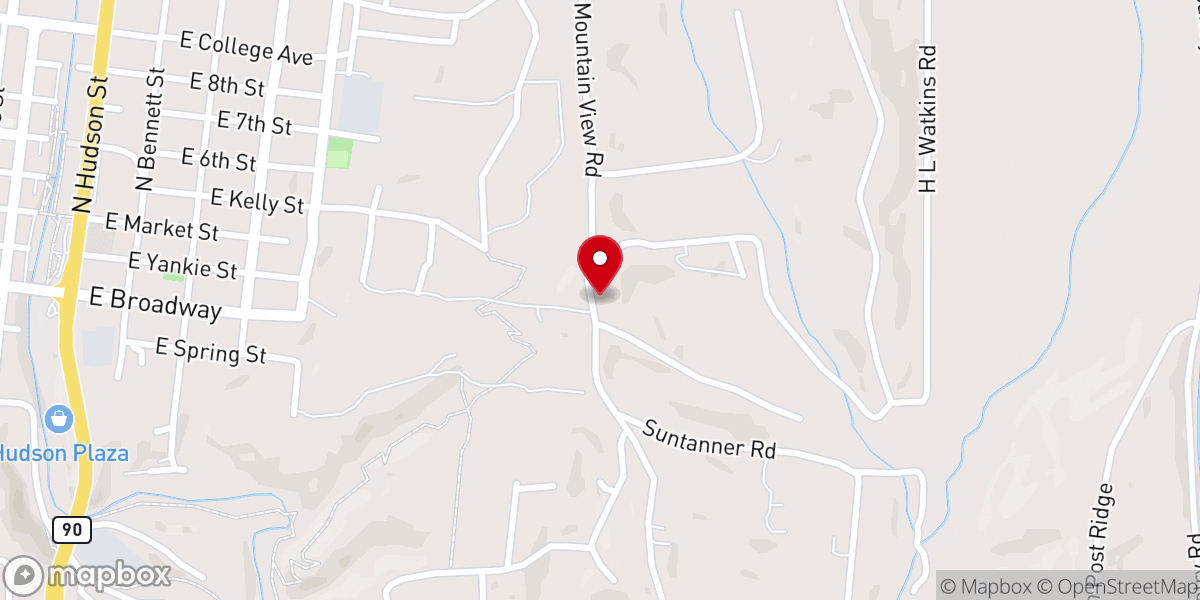 Map showing location of Mountain View Church-Nazarene