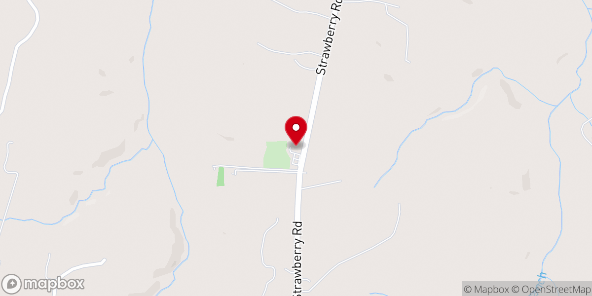 Map showing location of Union Hall Baptist Church